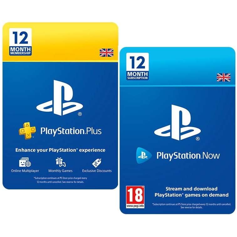 PlayStation Plus / PlayStation Now - 12 Months Subscriptions (UK) - £32.85 each @ Shopto
