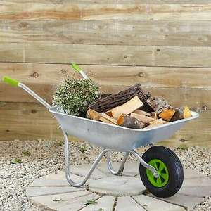 65l Wheelbarrow Home Garden Cart Galvanised with Pneumatic Tyre £39.99 @ neodirect / Ebay