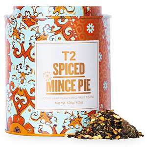 T2 Spiced Mince Pie Tea, Loose Leaf Fruit Tea in Limited Edition Tin, 120g (60 cups worth) - £3.90 (+£4.49 Non-Prime) @ Amazon