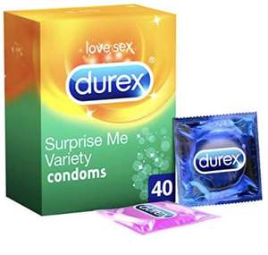 Durex surprise me x40 bulk condoms - £13.19 (+£4.49 Non Prime) @ Amazon