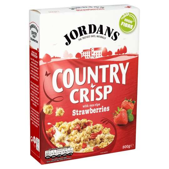 Jordans Country Crisp Cereal (All 500g Varieties) - £1.45 (Clubcard Price) @ Tesco
