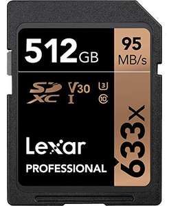 Lexar Professional 512 GB UHS Class 3/10 633x SDXC UHS-I Compact Flash Card - £56.02 @ Amazon