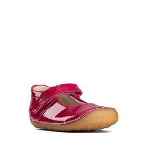 Clarks Tiny Mist Toddler Raspberry Combi kids toddler shoes for £14 click & collect @ Clarks