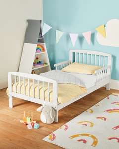 Mamia Grey Toddler Bed & Mattress £79.99 delivered, using code @ ALDI