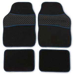 Safe Travel 27751 Universal Car Mats, Heavy Duty Rubber Heel Pad, Blue Binding £12.29 (Prime) + £4.49 (non Prime) at Amazon