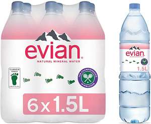 Evian Still Natural Mineral Water Bottles 6 x 1.5L £3.50 @ Asda
