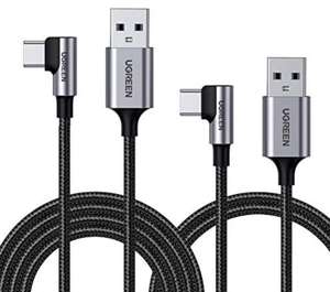 UGREEN USB Type C Right Angle Cable 2 Pack (1m+2m) - ideal for Nintendo Switch £8.86 with voucher + £4.49 NP Sold by UGREEN / FBA