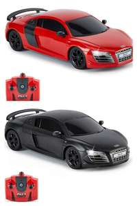 CMJ RC Cars AUDI R8 GT, Licensed Remote Control Car with Working Lights 1:24 scale, 2.4Ghz (Red/Black) £5 (£4.49 p&p non prime) @ Amazon