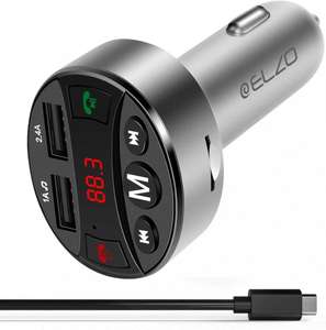 FM Transmitter, Elzo Bluetooth Receiver Car Charger Wireless Radio Adapter £3.99 + £4.49 NP Sold by ElzoDirect and Fulfilled by Amazon