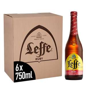 Leffe Ruby Belgian Abbey Beer Large Bottle 6 x 750 ml - £14.49 Amazon Prime Exclusive