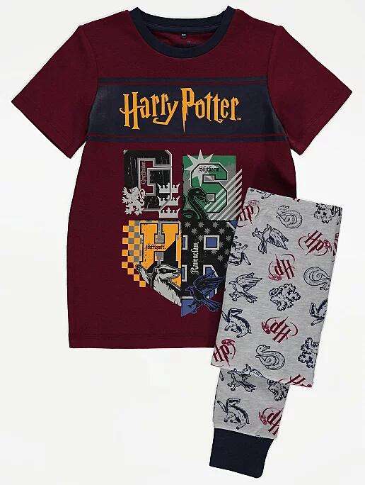 Kids Harry Potter Burgundy Pyjamas All sizes available £5 + Free Click and Collect @ George (Asda)