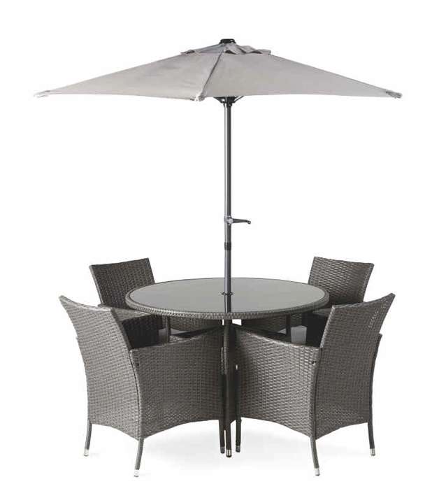 Aldi Rattan Effect Furniture 6 Piece Set (dining table, 4 chairs