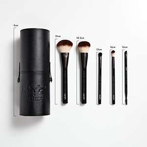 NYX Professional Makeup Premium Synthetic Brush Kit w/Brush Cup (5 Pieces, Black), VG £8.50/Like New - £8.96 (+£4.49 NP) @ Amazon Warehouse