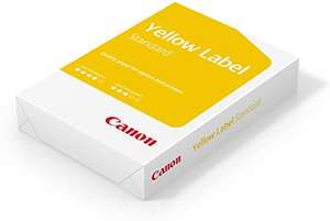 Canon Yellow Label Standard A4 White Printer Paper 80gsm - 1 Ream of 500 Sheets £2.68 (+£4.49 nonPrime) Amazon