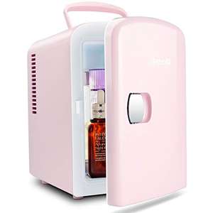 AstroAI Mini Fridge 4 Litre/6 Can Portable AC/DC Powered Thermoelectric System Cooler and Warmer-Pink @ AstroAI Corporation EU FBA