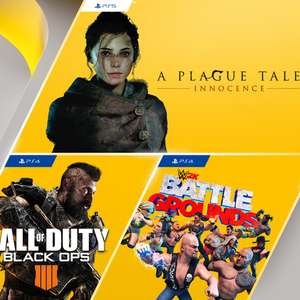 PS Plus Games (July 2021) - A Plague Tale: Innocence (PS5), Call of Duty: Black Ops 4 (PS4), WWE 2K Battlegrounds (PS4)