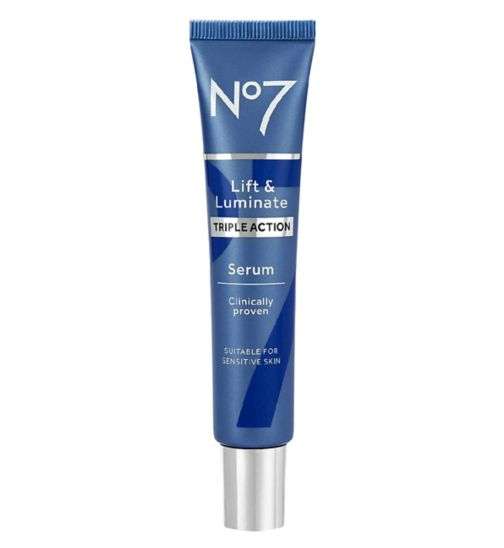Save 1/3 using code when you purchase a serum or selected No7 age-defying skincare + £1.50 Click and Collect / £3.50 delivery @ Boots