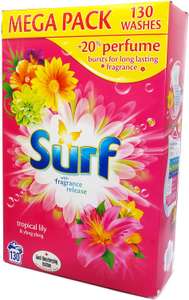 Surf Tropical Lily 130 Washing Powder Detergent £9.99 in home bargains Hull