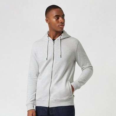 Grey Frost Zip Through Hoodie £4.75 with code @ Burton - free next day delivery