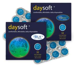 daysoft Daily Disposable Contact Lenses - TWO Boxes of 32 lenses (Total 64 lenses) £11.38 delivered @ daysoft
