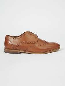 Tan Brown Leather Lace Up Brogues £4 instore @ Asda York