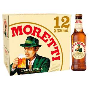 Birra Moretti Premium Lager Beer Bottles 12 x 330ml - £10/ Budweiser 15*330 ml £8/ Fosters 18*440ml £11 @ Sainsbury's