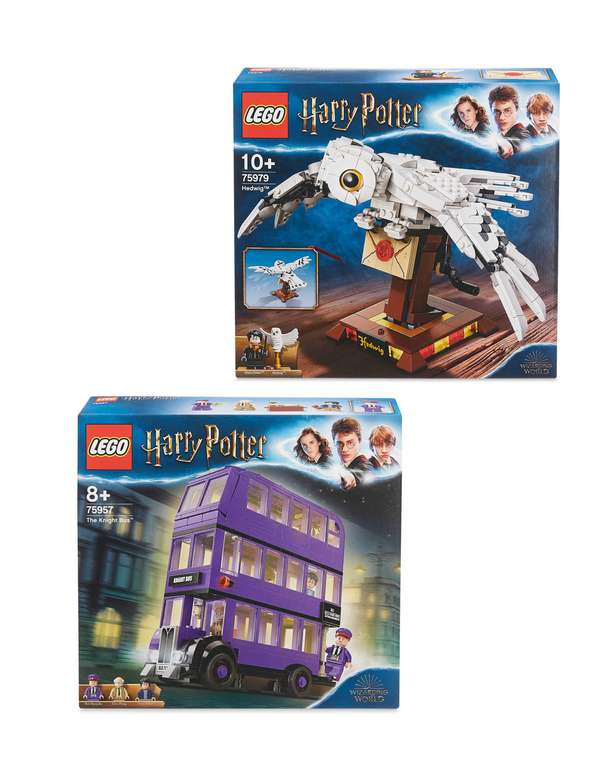 LEGO Harry Potter 75957 The Knight Bus - 75979 Hedwig - £19.99 each (£2.95 postage) or both for £39.98 delivered @ Aldi