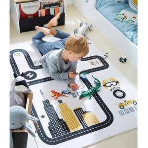 Pole Position Kids Rug - white now £12.00 (+£3.99 delivery) @ Vertbaudet