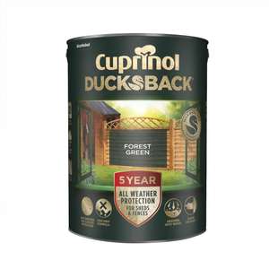 Buy One Get One Half Price on Exterior Woodcare - Stacks With Cuprinol Ducksback 5L 2 for £20 - EG: 2x5L £13 Via Click & Collect @ Homebase