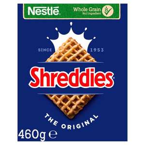 Nestle Shreddies Original Cereal 460g £1.20 at Morrisons (Min Basket / Delivery Charge Applies)