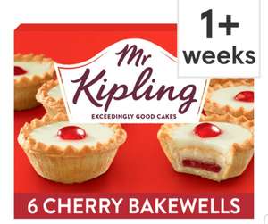 Mr Kipling Cherry Bakewells 6 Pack 85p Clubcard price @ Tesco