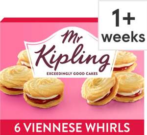 Mr Kipling Viennese Whirls 6 Pack 87p Clubcard price @ Tesco