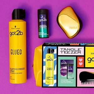 Schwarzkopf got2b Good Hair Day Gift Set - Tangle Teezer, Freeze Spray, Volumizing Powderful & Wash Bag - £8.39 / +£4.49 non Prime @ Amazon
