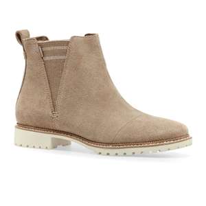 Toms Cleo Chelsea Womens Boots Water Resistant Desert Tan Suede - £33.25 with code @ Surfdome