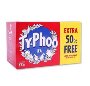 TYPHOO TEA BAGS 160 + 50% FREE- Buy 1 get 1 free £3.99 @ Poundstretcher