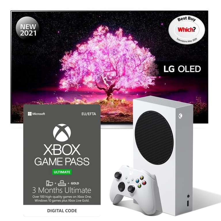 2021 LG OLED48C14LB 48" Smart 4K Ultra HD OLED TV (120Hz) 5 yr gtee + Xbox Series S & 3m Game Pass Ult £1278 @ Currys PC World