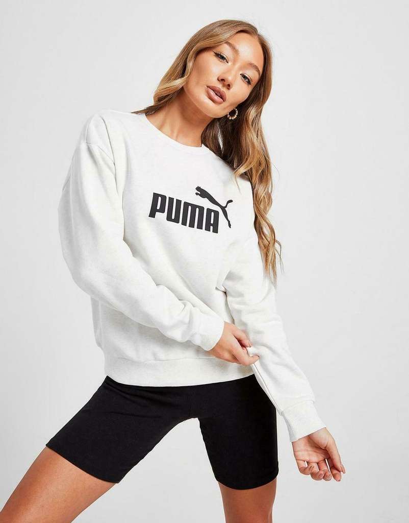 Puma Women’s Core Crew Long Sleeve Sweatshirt White / Black £10.19 ...