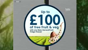 Buy a Beko HarvestFresh Fridge Freezer, Get up to £100 worth of Fruit and Vegetables +Barnardo's get a Donation @ Beko