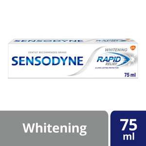 Sensodyne Sensitive Toothpaste Rapid Relief Whitening Toothpaste 75ml - £1.80 @ Asda