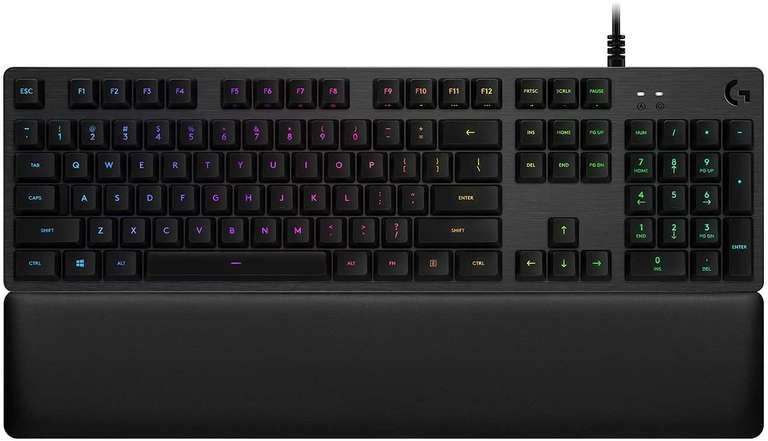 Logitech G513 Mechanical Keyboard with Palm Rest - Clicky Switches £76.47 @ Amazon