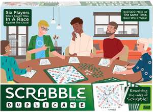 Mattel Games Scrabble Duplicate - £6 Prime / +£4.49 non Prime @ Amazon