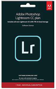 Adobe Lightroom (PC/Mac) 1TB for 1 Device and 1 Year subscription Key Card and Download - £58.95 @ Amazon