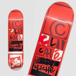 Cliché Letter Press RHM Skateboard Deck + Grip for £15 When You Spend £70+ (Includes Sale Items) Free Delivery (UK Mainland) @ Rollersnakes