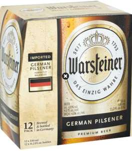 Warsteiner 12 x 330ml Bottle £6.50 instore @ Booths Windermere