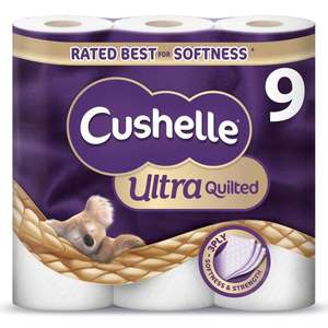 Cushelle Quilted 9 White Rolls £4.25 @ Morrisons