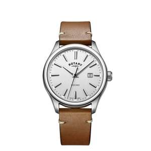 Rotary Men's Oxford Brown Leather Strap Watch - £53.60 using code delivered @ H Samuel