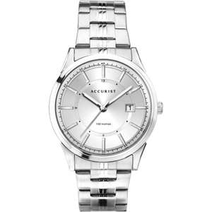 Accurist Date Men's Stainless Steel Bracelet Watch £26.39 delivered with code @ H Samuel