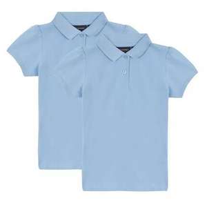 Blue Zoo School Girls 2 Pack Polo Shirts 3-4 / 4-5 / 5-6 years £2.10 delivered with code @ Debenhams
