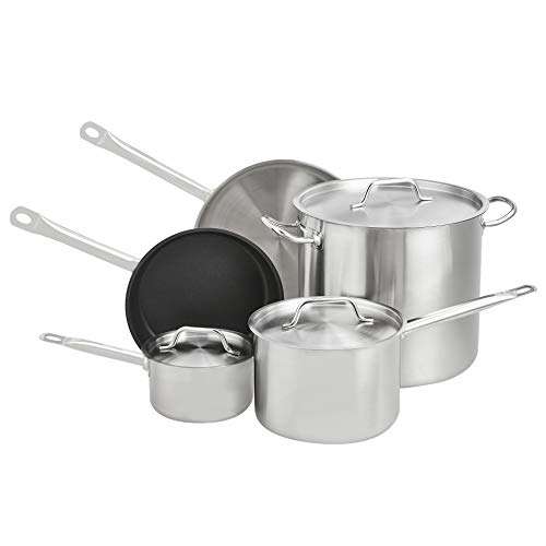 AmazonCommercial 8-Piece Stainless Steel Induction Ready Cookware Set £32.16 delivered at Amazon