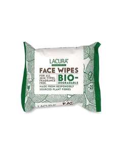 Aldi - Lacura Biodegradable Cleansing Facial Wipes - 25 per pack - 45p instore @ Aldi, Wimbledon